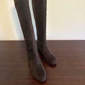 NIB Michael Kors BROMLEY Stretch Suede Riding Boot Over Knee Chocolate Brown 5.5